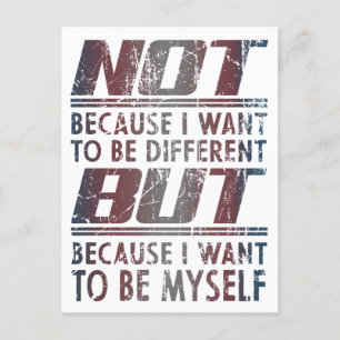 because i want to be - Transgender Pride Postcard