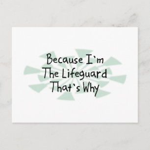 Because I'm the Lifeguard Postcard