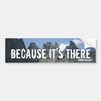 "Because It's There" Bumper Sticker