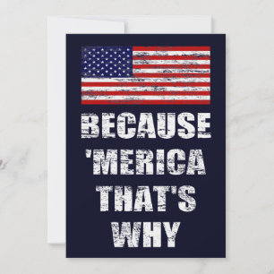 Because 'MERICA That's Why Patriotic Party Invites