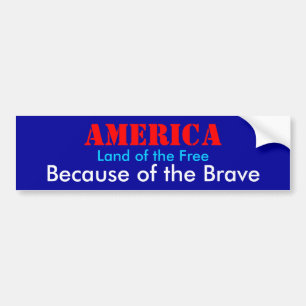 Because of the Brave Bumper Sticker