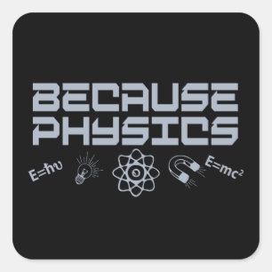 Because Physics Square Sticker