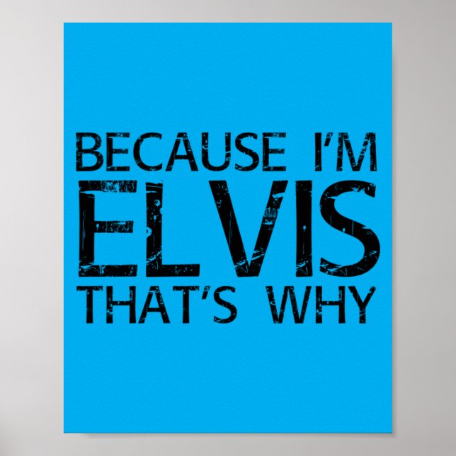 Because Retro Rock Singer Thats Why Funny Poster (Front)