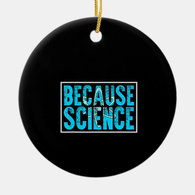 because science DNA biology replication genetic Ceramic Tree Decoration (Front)
