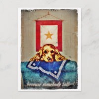 Because Somebody Talked a Sad Pup WWII