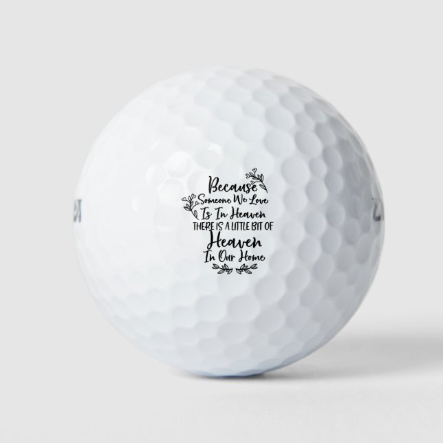 Because someone we love is in heaven golf balls (Front)