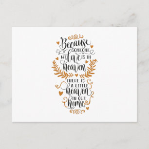 Because someone we love is in heaven postcard