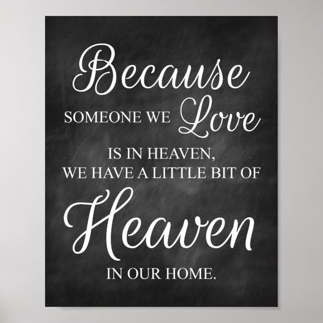 Because Someone We Love is in Heaven Print (Front)