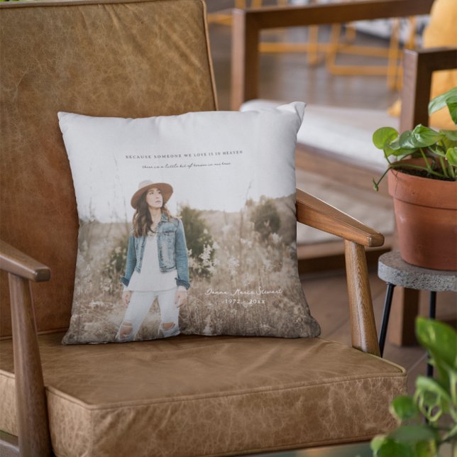 Because Someone We Love | Photo Memorial Cushion (Creator Uploaded)