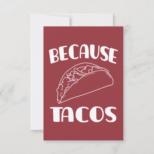 Because Tacos       Thank You Card (Front)