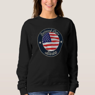 Becharof Lake Patriotic Alaska Souvenir Sweatshirt