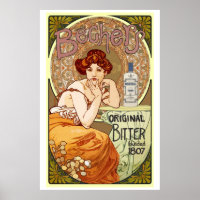 Becher's Bitters, 1807, Art Nouveau 