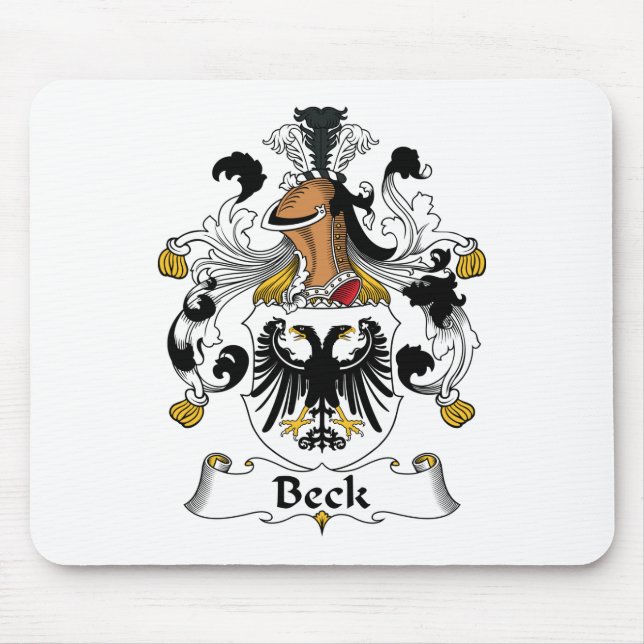 Beck Family Crest Mouse Mat (Front)