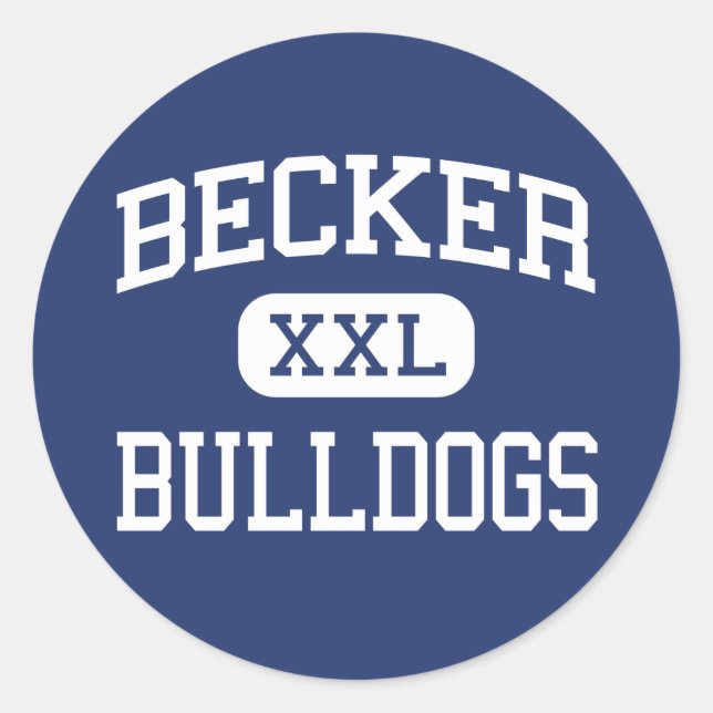 Becker - Bulldogs - High School - Becker Minnesota Classic Round Sticker (Front)
