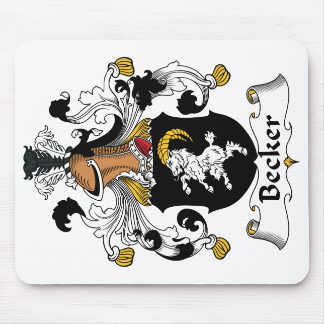 Becker Family Crest Mouse Mat (Front)