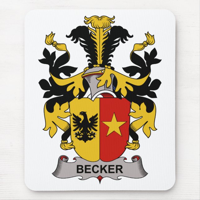 Becker Family Crest Mouse Mat (Front)
