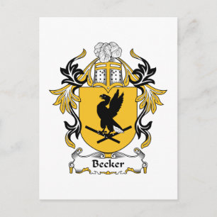 Becker Family Crest Postcard