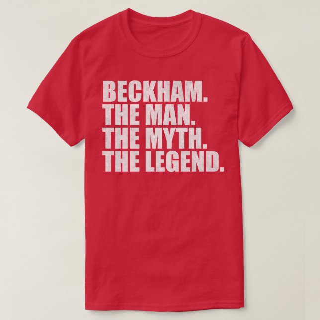 BeckhamBeckham Name Beckham given name T-Shirt (Design Front)