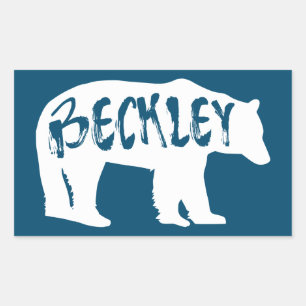 Beckley West Virginia Bear Rectangular Sticker