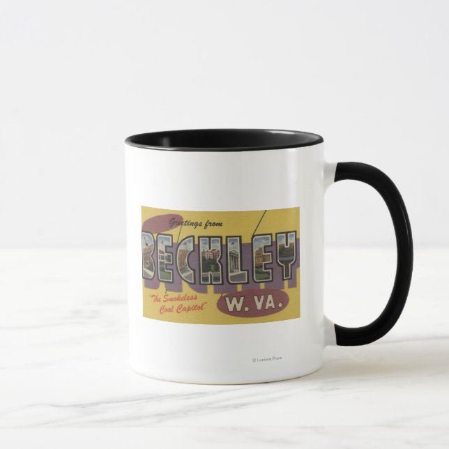 Beckley, West Virginia - Large Letter Scenes Mug (Right)