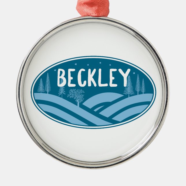 Beckley West Virginia Outdoors Metal Tree Decoration (Front)
