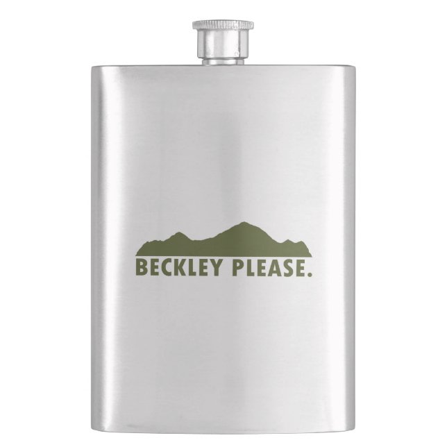 Beckley West Virginia Please Hip Flask (Front)