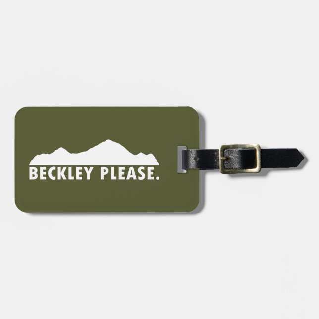 Beckley West Virginia Please Luggage Tag (Front Horizontal)