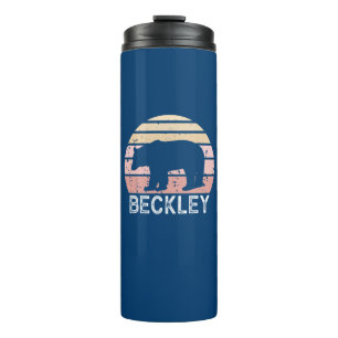 Beckley West Virginia Retro Bear Thermal Tumbler