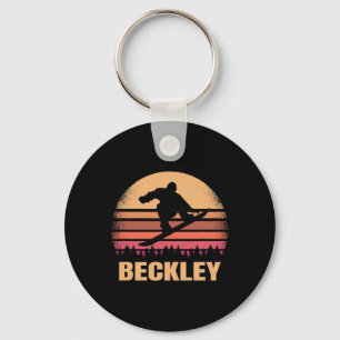 Beckley West Virginia Snowboarding Outdoor Vintage Key Ring