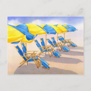 Beckoning Beachbrellas Postcard