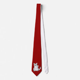 Beckoning Kitty Cat Maneki Neko Tie