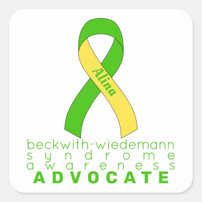 Beckwith-Wiedemann Syndrome Advocate White Square Sticker (Front)