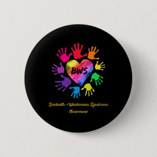 Beckwith Wiedemann Syndrome Awareness Hands Gift 6 Cm Round Badge