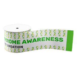Beckwith-Wiedemann Syndrome Awareness Pattern Grosgrain Ribbon