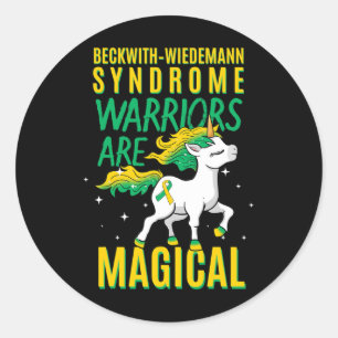 Beckwith–wiedemann Syndrome Awareness Unicorn Bws Classic Round Sticker