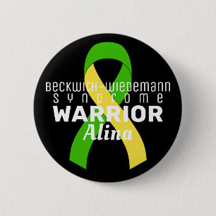 Beckwith-Wiedemann Syndrome Warrior Black Button