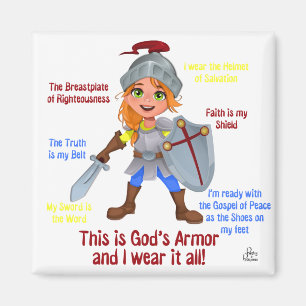 Becky be Brave - Armor of God2 Magnet