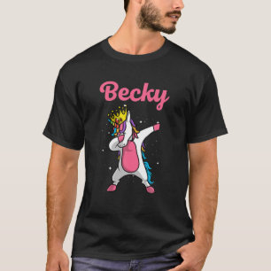 BECKY Gift Name Personalised Birthday Dabbing Unic T-Shirt
