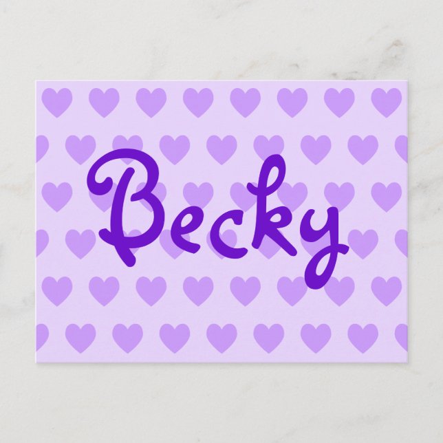 Becky in Purple Postcard (Front)
