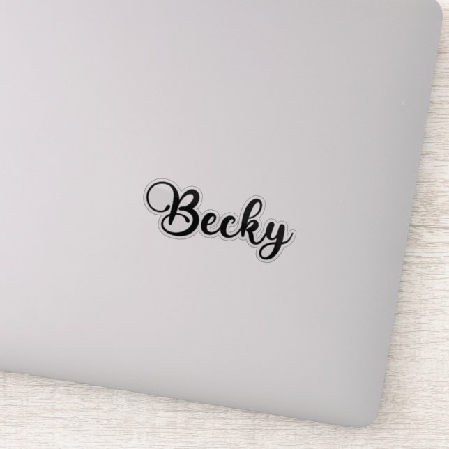 Becky Name - Handwritten Calligraphy (Detail)