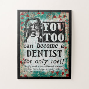 Become A Dentist - Funny Vintage Ad Jigsaw Puzzle
