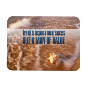 "Become a man of value" Inspirational Quote Flexi Magnet
