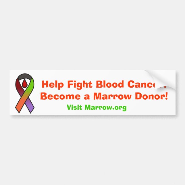 Become a Marrow Donor Bumper Sticker (Front)