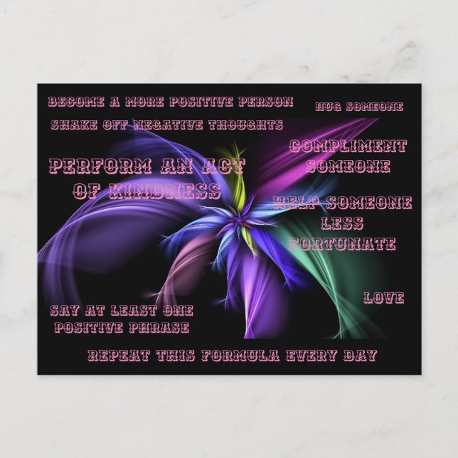Become a More Positive Person Postcard (Front)