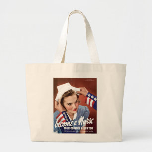Become A Nurse Large Tote Bag