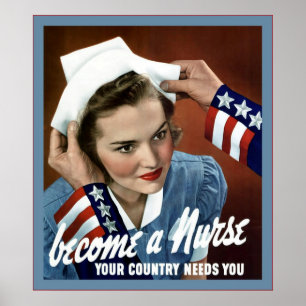 Become A Nurse ~ Vintage Nurse Poster