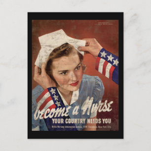 Become A Nurse Your Country Needs You Postcard