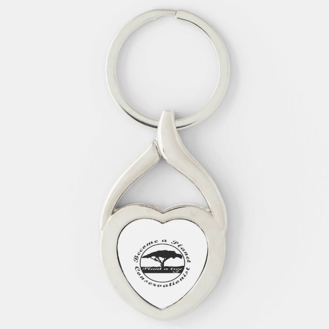 Become a planet conservationist   key ring (Front)