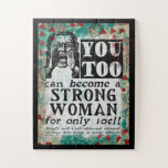Become A Strong Woman - Funny Vintage Ad Jigsaw Puzzle<br><div class="desc">Funny re-imagined vintage newspaper advertisement for becoming a Strong Woman</div>