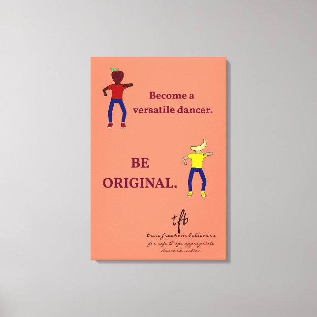 Become a Versatile Dancer Salmon Canvas Print (Front)